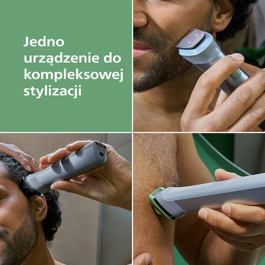 Philips Series 5000 Σετ Επαναφορτιζόμενης Κουρευτικής Μηχανής Ασημί MG5931/15