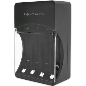 Qoltec Φορτιστής 4 Μπαταριών Ni-Cd/Ni-MH Μεγέθους AA/AAA