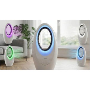 Savio AD-03 Ανεμιστήρας Χωρίς Πτερύγια 65W με Τηλεχειριστήριο Λευκός