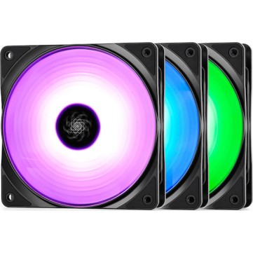 Deepcool RF 120 Case Fan (1500rpm / 56.5cfm) με RGB Φωτισμό και Σύνδεση 4-Pin PWM 3τμχ