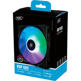 Deepcool RF 120 Case Fan (1500rpm / 56.5cfm) με RGB Φωτισμό και Σύνδεση 4-Pin PWM 3τμχ