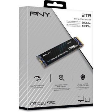 PNY CS1030 SSD 2TB τύπου M.2 με σύνδεση PCI Express 3.0 M280CS1030-2TB-RB