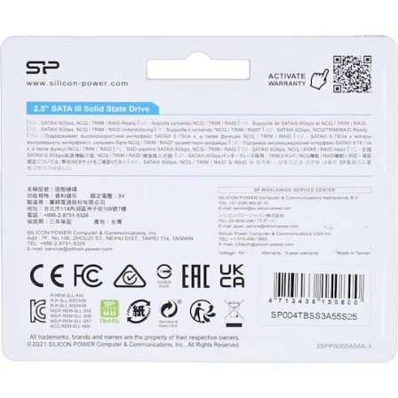 Silicon Power Ace A55 SSD 4TB τύπου 2.5'' με σύνδεση SATA III SP004TBSS3A55S25