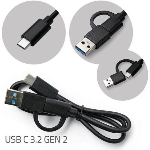 Qoltec Docking Station για Σκληρούς Δίσκους PCIe με σύνδεση USB-C (52366)