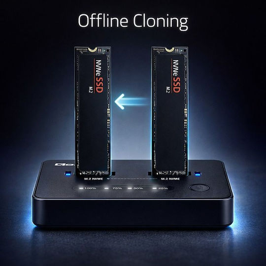 Qoltec Docking Station για Σκληρούς Δίσκους PCIe με σύνδεση USB-C (52366)