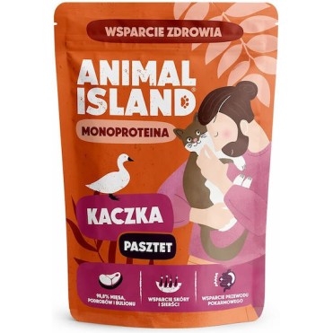Animal Island Υγρή Τροφή για Γάτες σε Φακελάκι με Πάπια 100gr