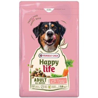 Happy Life 12.5kg Ξηρά Τροφή για Ενήλικους Σκύλους με Αρνί, Μήλο, Ρύζι, Κρέας, Λαχανικά και Σολομό