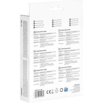 Savio Cable DisplayPort male - DisplayPort male 2m Μαύρο