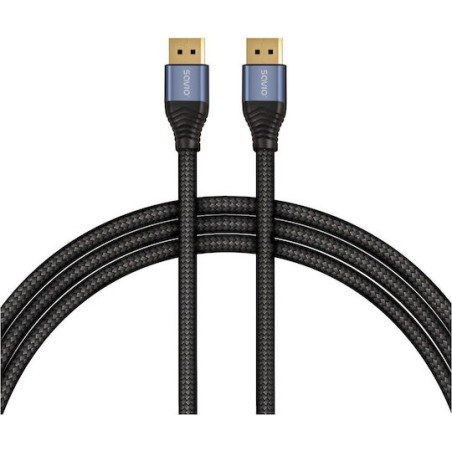 Savio Cable DisplayPort male - DisplayPort male 3m Μαύρο