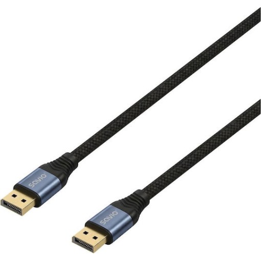 Savio Cable DisplayPort male - DisplayPort male 3m Μαύρο