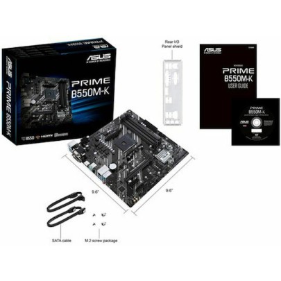 Asus Prime B550M-K Motherboard Micro ATX με AMD AM4 Socket 90MB14V0-M0EAY0