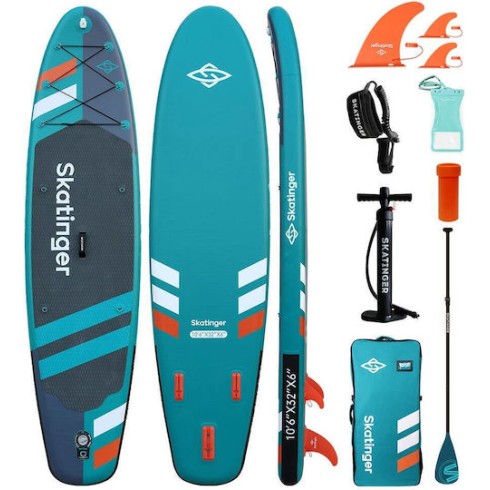 Skatinger Jade Φουσκωτή Σανίδα SUP με Μήκος 3.2m Γαλάζια