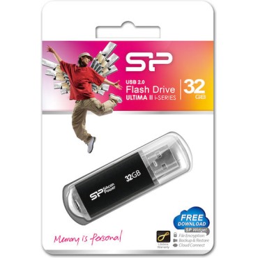 Silicon Power 32GB USB 2.0 Stick Μαύρο