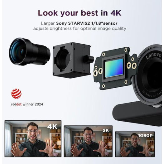 Lenovo QHD Web Camera Web Camera 2K 4XC1Q25245