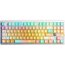 Aula F87 Pro V2 Ασύρματο Gaming Μηχανικό Πληκτρολόγιο Tenkeyless με RGB φωτισμό (Αγγλικό US) Orange Soda