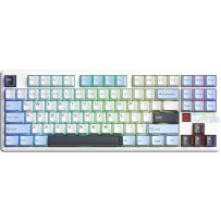 Aula F87 Pro V2 Ασύρματο Gaming Μηχανικό Πληκτρολόγιο Tenkeyless με RGB φωτισμό (Αγγλικό US) Glacier Blue