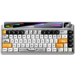 Aula AMG65 Ασύρματο Gaming Μηχανικό Πληκτρολόγιο 65% με Light Feather διακόπτες και RGB φωτισμό (Αγγλικό US) Λευκό