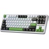 Aula F87 Ασύρματο Gaming Μηχανικό Πληκτρολόγιο Tenkeyless με GrayWood V3 διακόπτες και RGB φωτισμό (Αγγλικό US) Γκρι