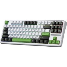 Aula F87 Ασύρματο Gaming Μηχανικό Πληκτρολόγιο Tenkeyless με GrayWood V3 διακόπτες και RGB φωτισμό (Αγγλικό US) Γκρι