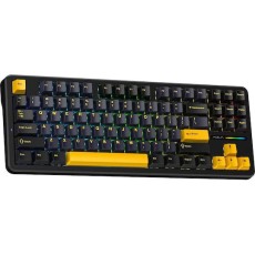 Aula F87 Ασύρματο Gaming Μηχανικό Πληκτρολόγιο Tenkeyless με GrayWood V3 διακόπτες και RGB φωτισμό (Αγγλικό US)
