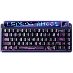 Aula AMG65 Ασύρματο Gaming Μηχανικό Πληκτρολόγιο 65% με Light Feather διακόπτες και RGB φωτισμό (Αγγλικό US) Μωβ