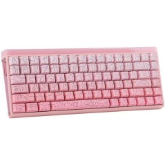 Aula Hero 84 HE Ασύρματο Gaming Μηχανικό Πληκτρολόγιο 75% με RGB φωτισμό (Αγγλικό US) Ροζ