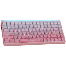 Aula Hero 84 HE Ασύρματο Gaming Μηχανικό Πληκτρολόγιο 75% με RGB φωτισμό (Αγγλικό US) Ροζ