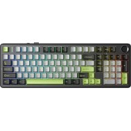 Aula F99 Pro Ασύρματο Gaming Μηχανικό Πληκτρολόγιο με GrayWood V3 διακόπτες και RGB φωτισμό (Αγγλικό US)