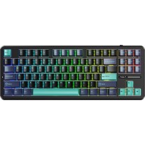 Aula F87 Pro Ασύρματο Gaming Μηχανικό Πληκτρολόγιο Tenkeyless με GrayWood V4 διακόπτες και RGB φωτισμό (Αγγλικό US)