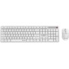 Gembird Silent Key Pro Ασύρματο Σετ Πληκτρολόγιο & Ποντίκι Αγγλικό US Λευκό