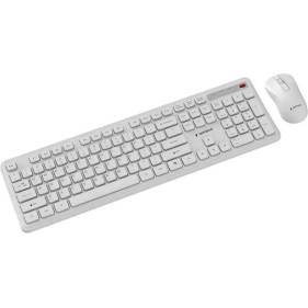 Gembird Slim Pro Ασύρματο Σετ Πληκτρολόγιο & Ποντίκι Αγγλικό US Λευκό