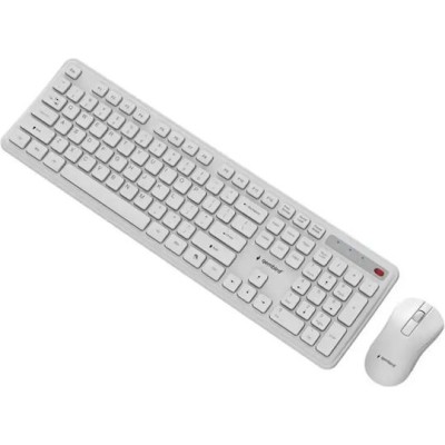 Gembird Slim Pro Ασύρματο Σετ Πληκτρολόγιο & Ποντίκι Αγγλικό US Λευκό