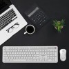 Gembird Slim Pro Ασύρματο Σετ Πληκτρολόγιο & Ποντίκι Αγγλικό US Λευκό