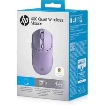 HP 400 Quiet Ενσύρματο Ποντίκι Λευκό