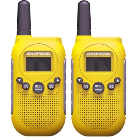 Baofeng BF-T6 Ασύρματος Πομποδέκτης PMR 0.5W με Μονόχρωμη Οθόνη Σε Κίτρινο Χρώμα