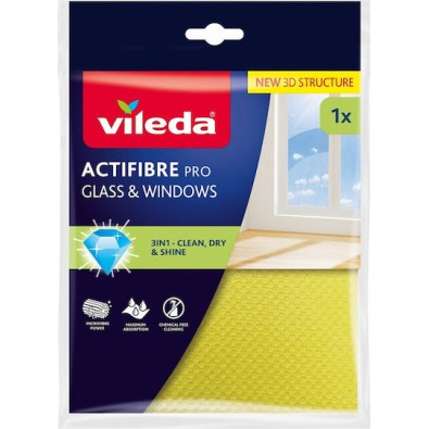 Vileda Actifibre Pro Glass Window Cloth 1 Piece