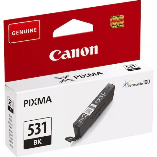 Canon CLI-531BK Γνήσιο Μελάνι Εκτυπωτή InkJet Μαύρο (6118C001)