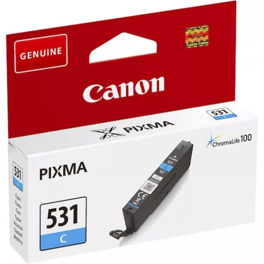 Canon CLI-531C Γνήσιο Μελάνι Εκτυπωτή InkJet Κυανό (6119C001)
