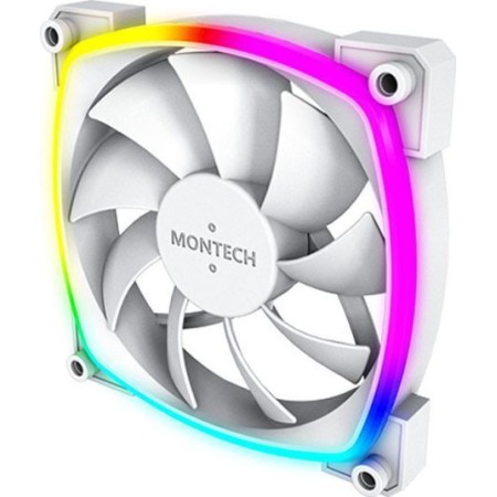 Montech AX120 Case Fan με ARGB Φωτισμό και Σύνδεση 3-Pin / 4-Pin PWM Λευκό