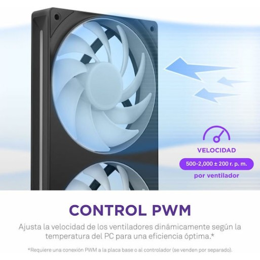 NZXT F280 RGB Core Case Fan με Σύνδεση 4-Pin PWM / 4-pin NZXT RGB