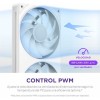 NZXT RF-U24HF-W1 Case Fan 240mm με ARGB Φωτισμό και Σύνδεση 4-Pin PWM / 4-pin NZXT RGB Λευκό