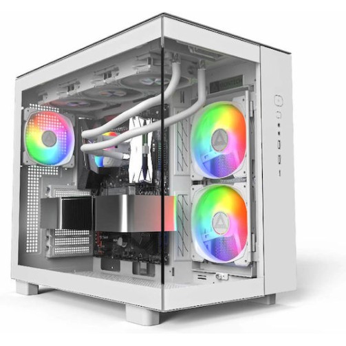 Montech King 65 Pro Gaming Midi Tower Κουτί Υπολογιστή με Πλαϊνό Παράθυρο και RGB Φωτισμό Λευκό