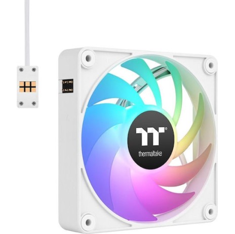 Thermaltake CT120 EX Case Fan με ARGB Φωτισμό και Σύνδεση 3-Pin / 4-Pin PWM 3τμχ Λευκό