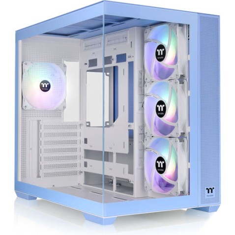Thermaltake View 380 TG ARGB Gaming Midi Tower Κουτί Υπολογιστή με Πλαϊνό Παράθυρο Hydrangea Blue