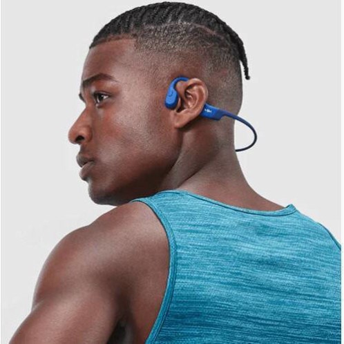 Shokz OpenRun Bone Conduction Bluetooth Handsfree Ακουστικά με Αντοχή στον Ιδρώτα Μπλε