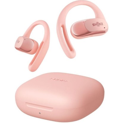 Shokz OpenFit Air Open Ear Bluetooth Handsfree Ακουστικά με Αντοχή στον Ιδρώτα και Θήκη Φόρτισης Ροζ