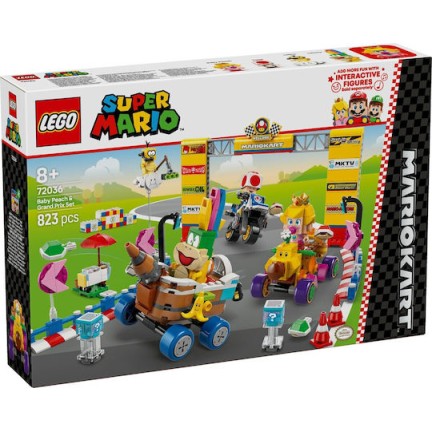 Lego Super Mario Baby Peach & Grand Prix Set για 8+ Ετών 823τμχ