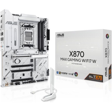 Asus X870 MAX GAMING WIFI7 W Motherboard ATX με AMD AM5 Socket 90MB1LZ0-M0EAY0