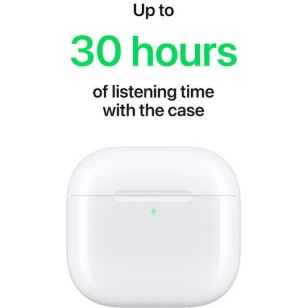 Apple AirPods 4 Earbud Bluetooth Handsfree Ακουστικά με Αντοχή στον Ιδρώτα και Θήκη Φόρτισης Λευκά