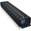 Icy Box USB 3.2 Hub 16 Θυρών με σύνδεση USB-A & Θύρα Φόρτισης και Εξωτερική Παροχή Ρεύματος